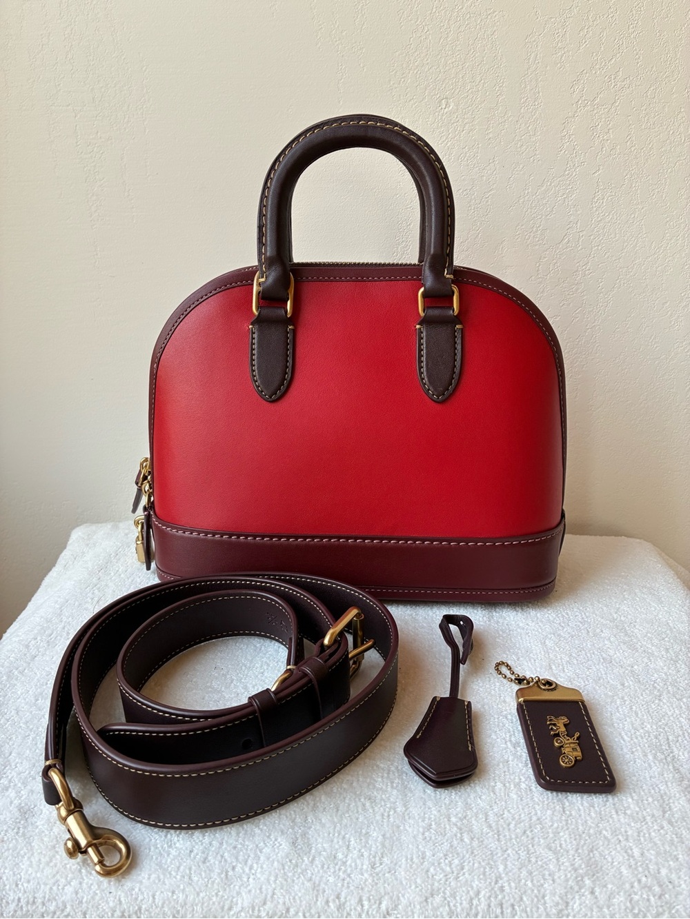 Coach Revel Bag in Bold Red Multi colorway